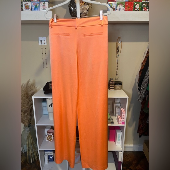 Alice + Olivia Satin Orange Wide Leg Pant - Sold Out - Picture 17 of 17